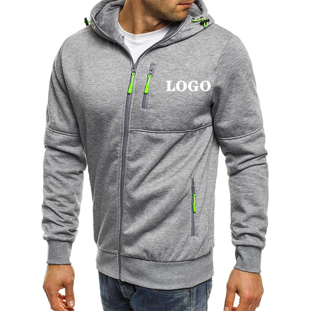 

High Quality Zipper Hoodie Men Wholesale Custom Logo Hoodie Polyester Oversized Men's Sports Hoodie, Multiple colors