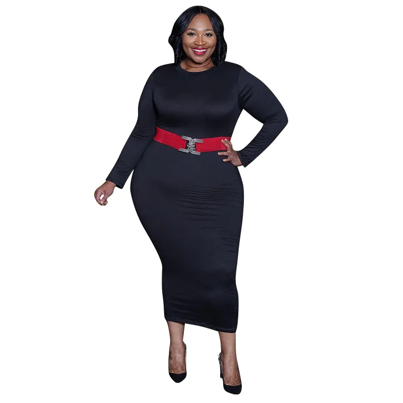 

F20594A 2021 ready to ship New fashion plus size sexy evening women plus size dress, Red/black