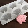 Amazon Hot Sell The Newest Design Silicone Soap Mold Sheep 6 Cavities Soap Making Silicone Mould Baby Shower 3oz Per Cell