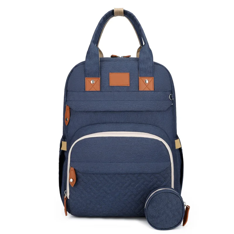 

SP541 Factory Wholesale Mami Diaper Backpack 2021 New Baby Bed Bag Large Capacity Mothers Backpack with Crib, Multi colors