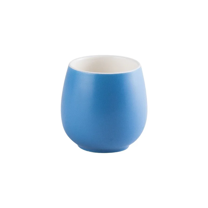 

2.5 inches 210ML Matte glaze ceramic home tea cup hotel coffee milk cup INS lovers small cup LOGO customization reusable
