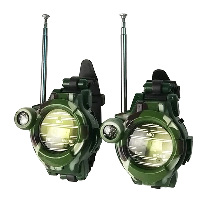 

New Launch Waterproof Outdoor 2pcs Children Camouflage Style Mini Walkie Talkie For Kids Toy Kids Walkie Talkie Watches