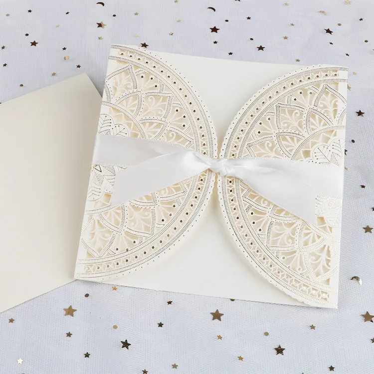 
Cheap wedding invitations laser cut card design marriage invitation card 