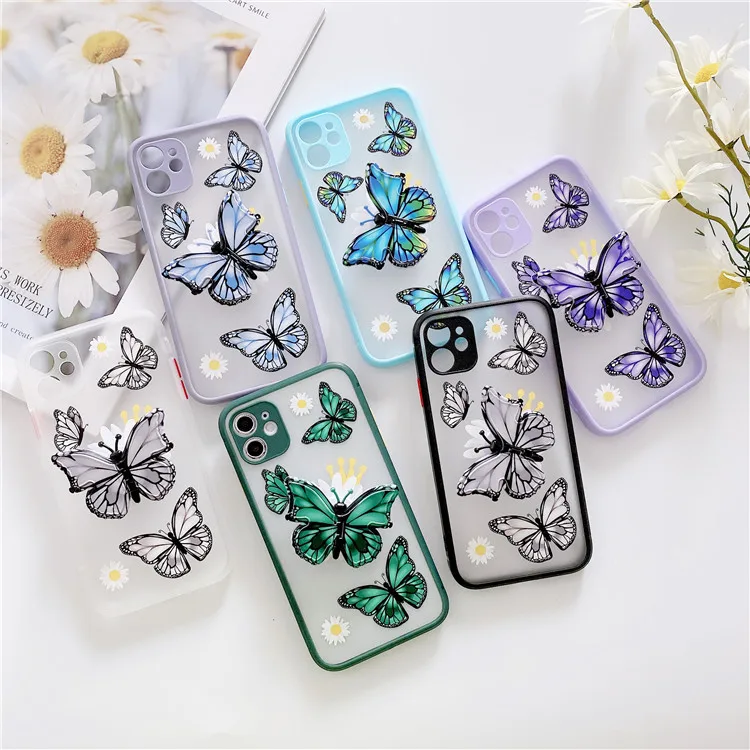 

Butterfly Phone case with holder stand 2020 new designer shock proof for iPhone case cover, Multi colors