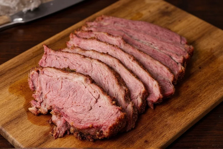 Cooking tools for brisket including thermometers and pans