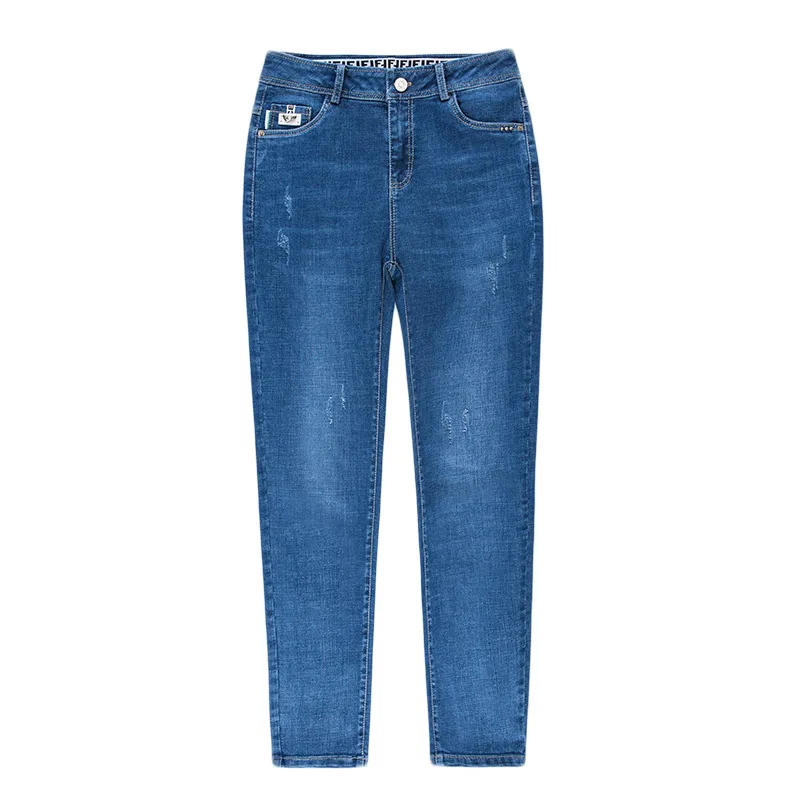 

Factory Manufacture High Quality Straight Plus Size Women High Waist Jeans