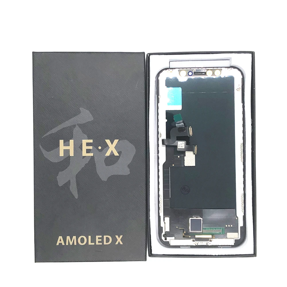 

OEM GX HE.X ZY JK OLED Mobile Phone LCDs screen with touch digitizer assembly for iphone x xs xr xmax lcd screen Hard OLED, Black