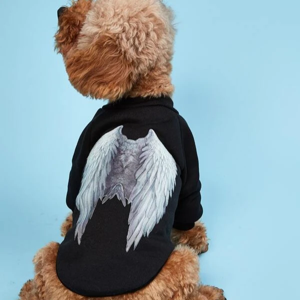 

Wing Pattern Dog Sweatshirt Summer Dog Cloth Lovely Pet T Shirt