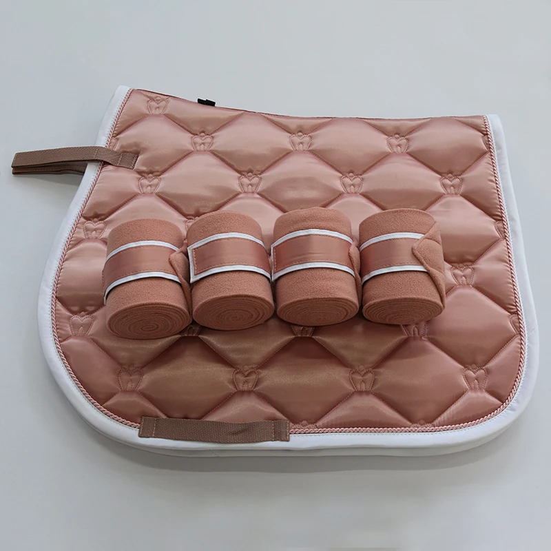 

2021 Horse Riding Saddle Pads High Quality Satin Mat for Full Cob Po ny Equestrian Products Nice Hors Equine Equipment