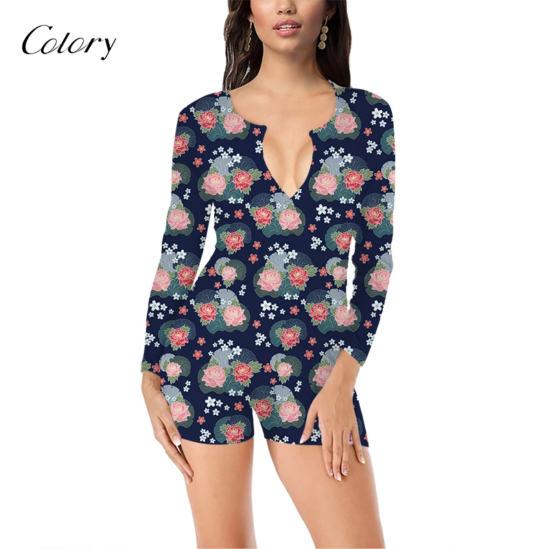 

Colory Romper Lace Plus Size Women Sexy Winter Clothing, Picture shows