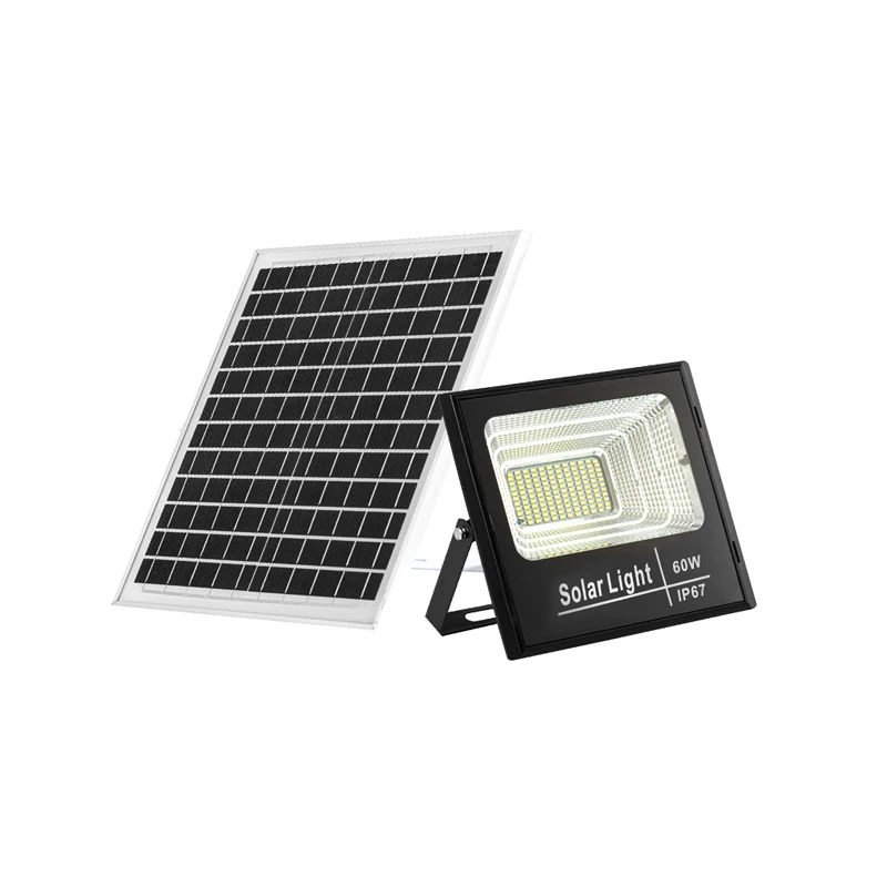 Image of factory direct IP66 Waterproof aluminum housing Outdoor Street 100w 200w reflector with remote control Solar Flood Light