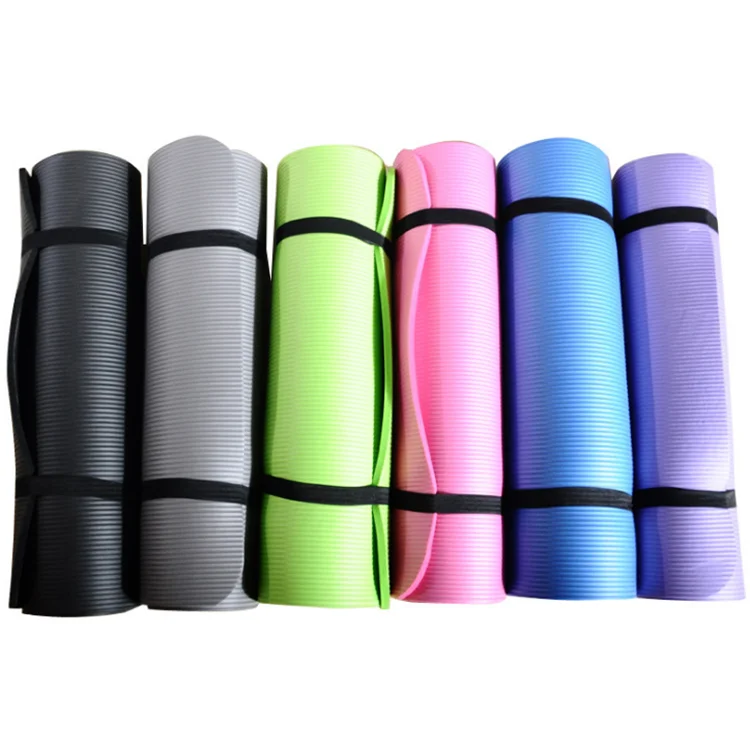 

Eco Friendly Custom Print 15mm/10mm NBR Yoga Mat, Black, blue, pink, purple, custom