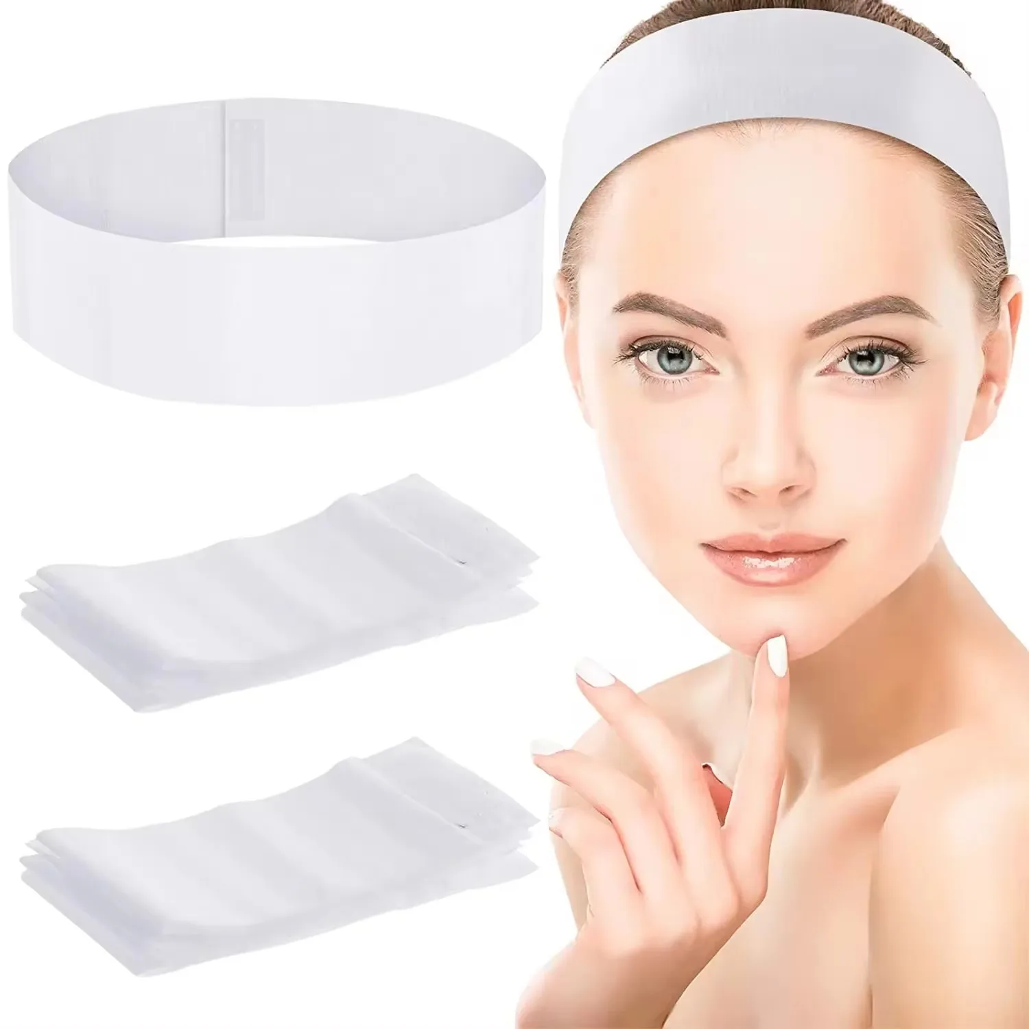 Headband Elastic Non-woven Fabric Skin Care Hair Beauty Salon Headbands Makeup Hairband Disposable SPA Hairbands Shampoo