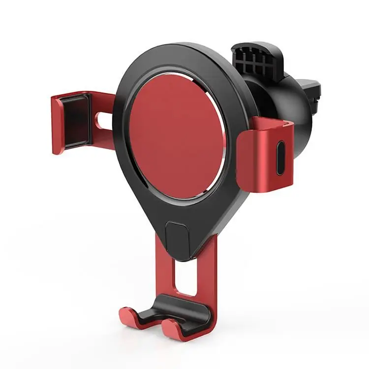 

2 in 1 gravity phone holder for car HOPj7 car phone gravity holder, Red, gray, silver