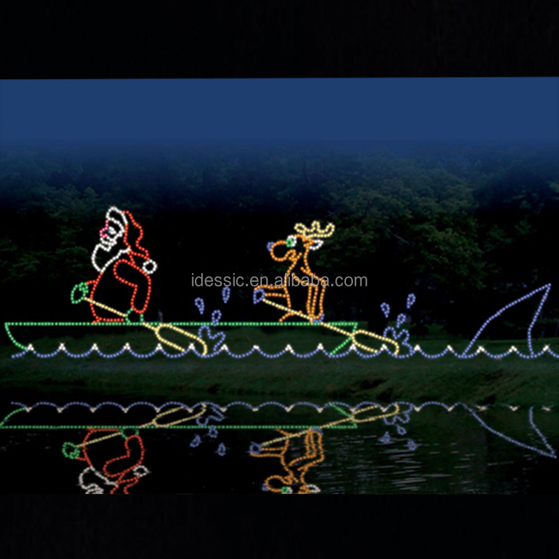 Outdoor Large Commercial Christmas Decorations Animated 2d Rope Light