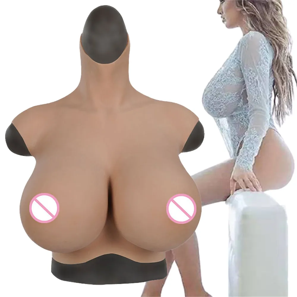 

Giant Tits High Collar S Z Cup Fake Boobs Breast Form Enhancement Male To Female For Ladyboy Shemale Cosplay Cross Dressing