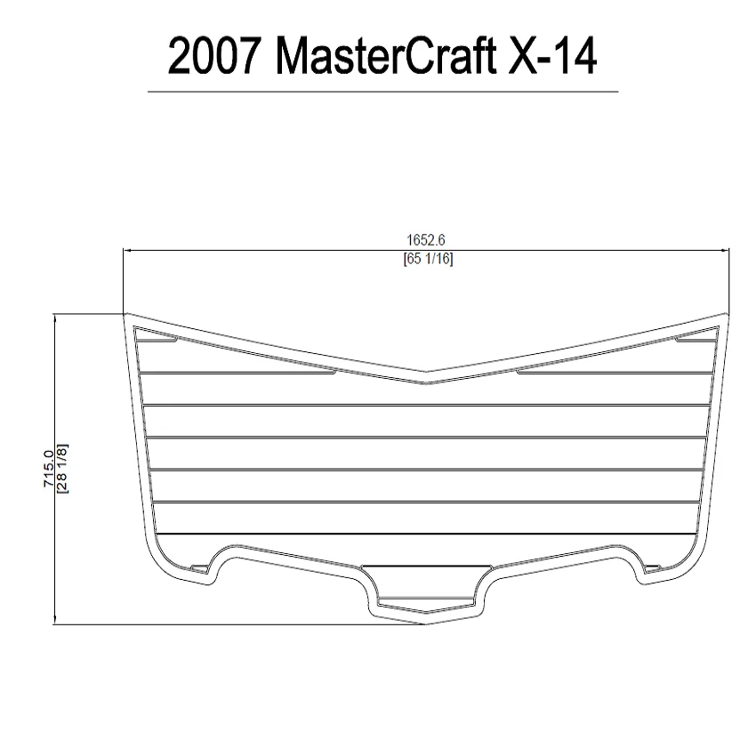 

2007 MasterCraft X-14 Swim Platform Pads Boat EVA Faux Teak Decking Floor 1/4" 6mm