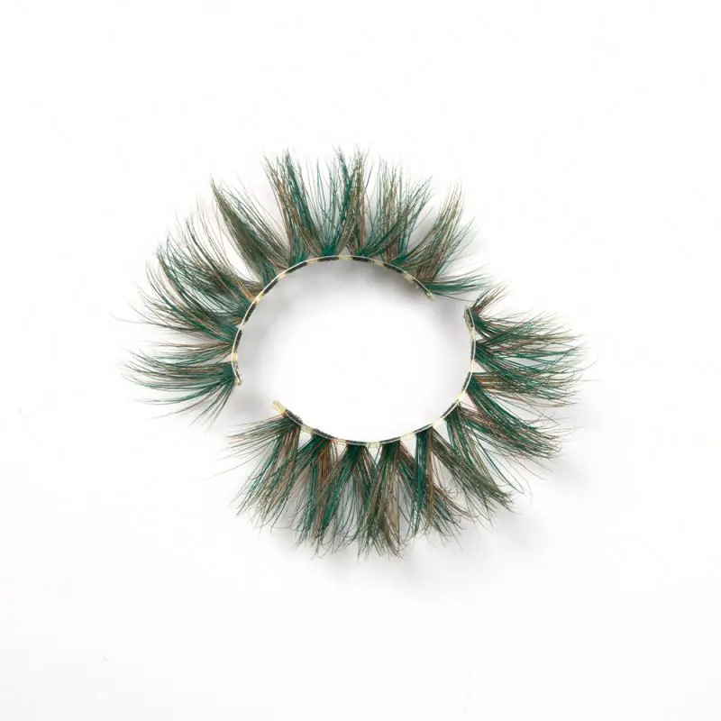 

Private label colored mink eyelash 3d colorful mink eyelashes Christmas Halloween colors lashes with lash box, Multiple colors