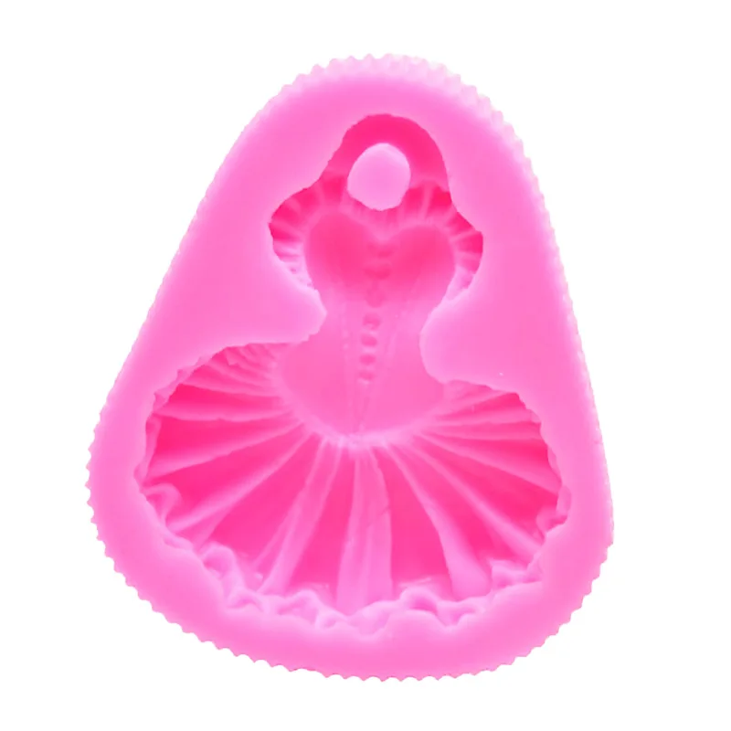 

Ballet Liquid Silicone Mold Skirt Wedding Princess Dress Cake Mold Aromatherapy Plaster Mold Silicon Baking Pastry Cake Tool