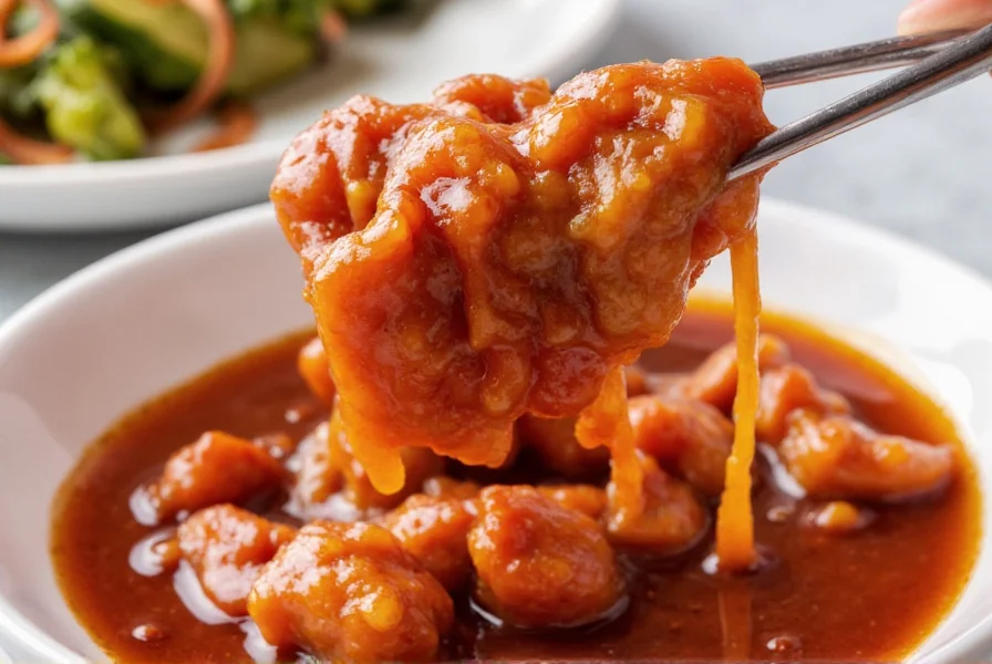 Mixing Korean BBQ sauce in a bowl