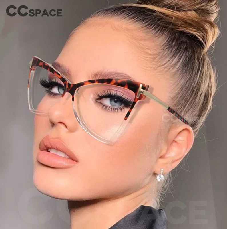 

51039 Sexy Cat Eye Anti Blue Light Optical Glasses Frames Oversized Men Women Fashion Computer Eyeglasses