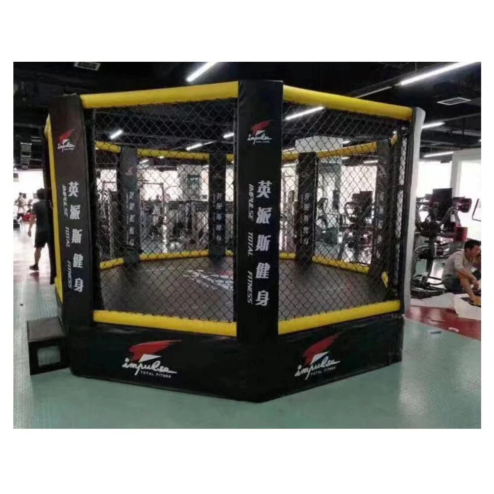 

New International Standard High quality Boxing Ring MMA cage wrestling cage for export, Blue/black/yellow/orange/red/green/white