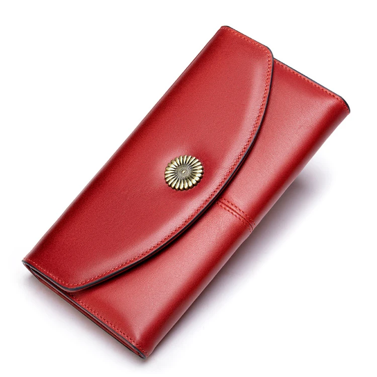 

In Stock HOT Sales Women Purse 2021 Genuine Leather Vegan Leather Purses For Women Wallet, Black
