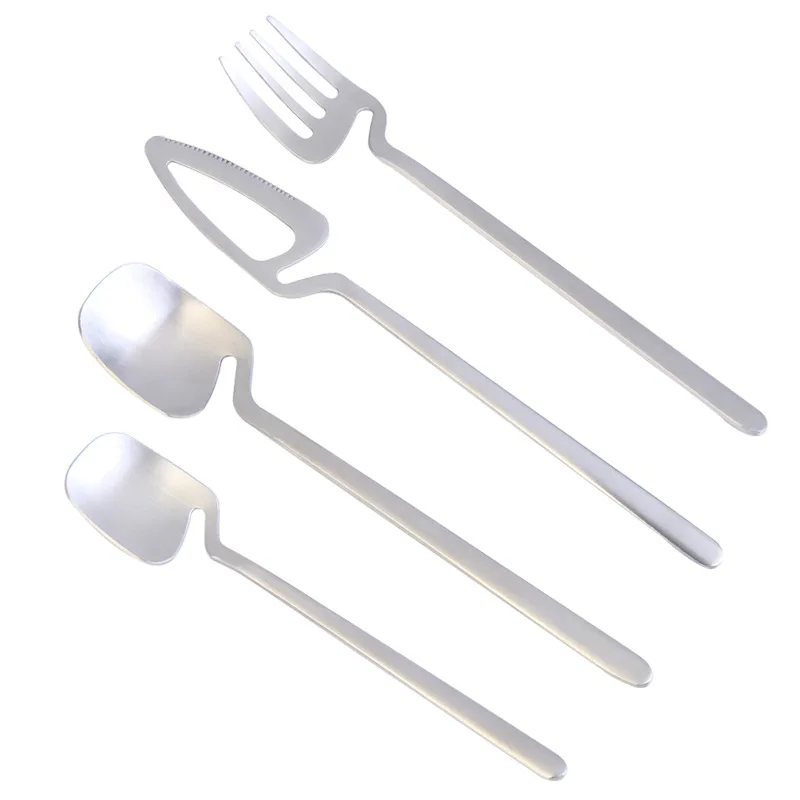 

Creative stainless steel 304 cup hanging coffee spoon knife fork spoon 4 cup hanging tableware