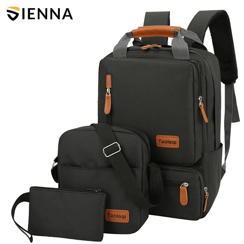

New FactoryTravel Laptop Bags Backpack Set 3pcs Mens Business School Laptop Backpack With Custom, Black/grey/blue
