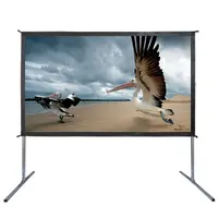 

High solution 150 inch anti rain screen protector fast installation tripod projector screen with stand
