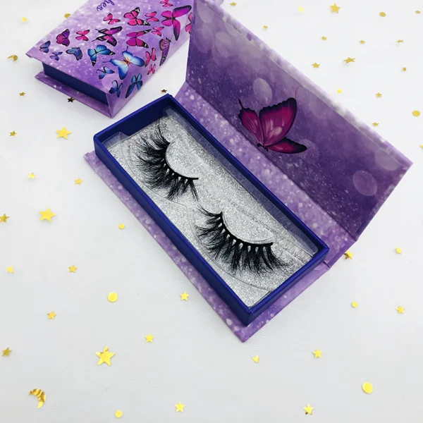 

woman 25mm eyelashes wispy lashes cute lash boxes faux mink eyelash private label wholesale, Luxury