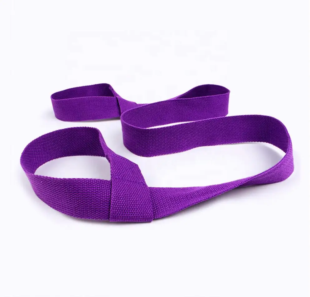 

Custom Adjustable Yoga Strap Sling Durable Eco Cotton Yoga Stretch Carrying Strap
