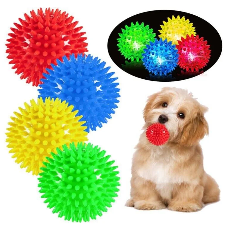 

Wholesale Light Up Squeaky Dog Balls Led Dog Balls Puppy Chew Toys For Teething - Spikey Dog Balls