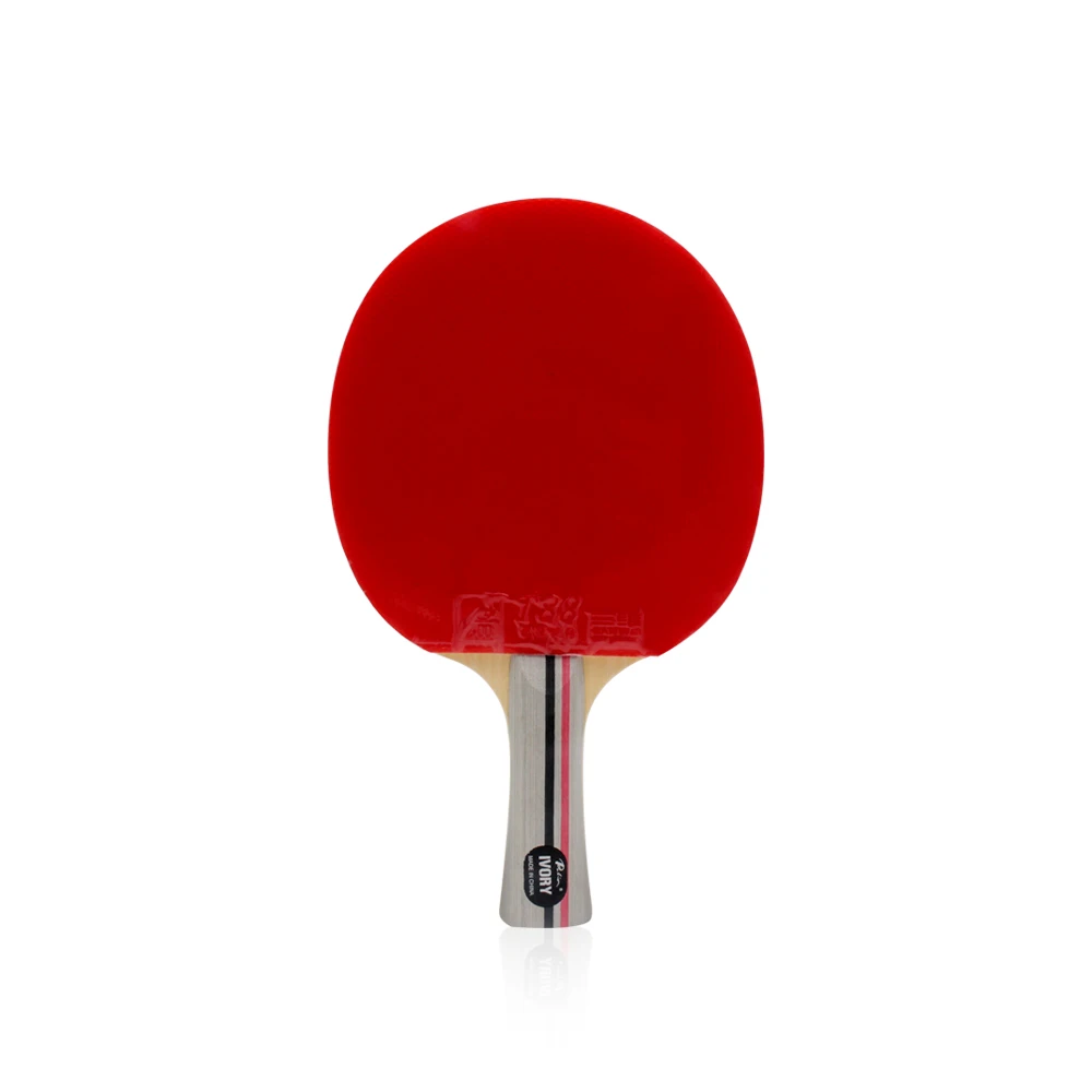 

Professional table tennis racket suitable for beginners 5-layer pure wood red black double side table tennis racket
