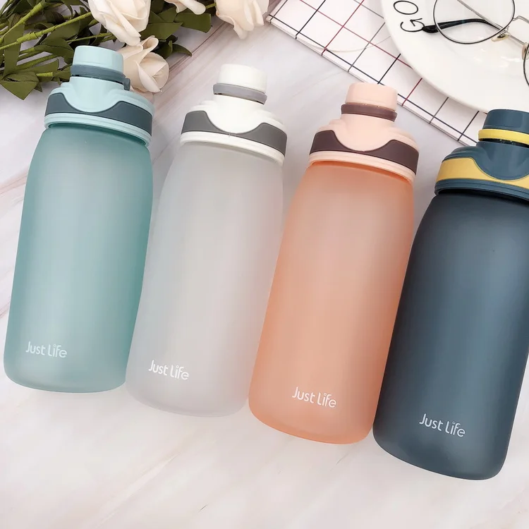 

For Campeggio Esportes 600ml Matt Clear Plastic Frosted Water Bottle, 4 colors