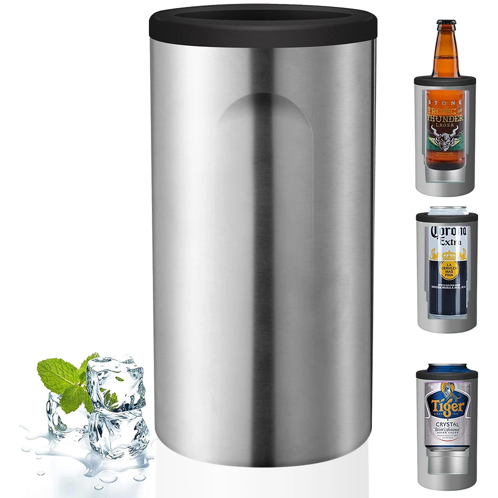 

Amazon Hot Seller 15OZ/450ML Stainless Steel Can Cooler Double Wall Insulator Beer Slim Can Holder Tumbler, Customized color