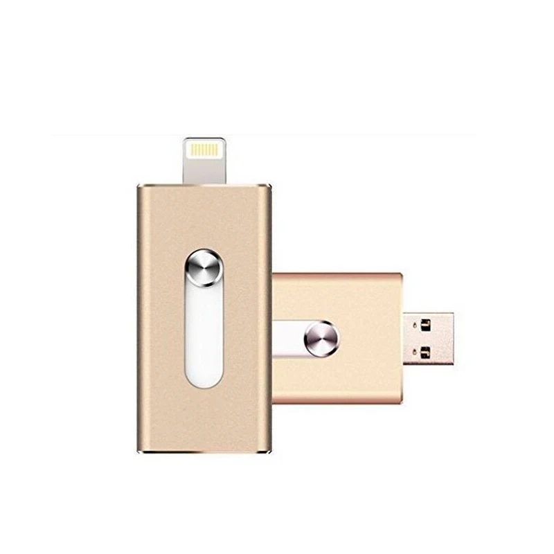Factory Supply 128Gb 64Gb 3 In 1 Flash Drive Usb Pendrive Tf Card Reader Otg For Phone Ipad Pc Metal Hd 8Gb 32Gb Memory Stick - ANKUX.COM