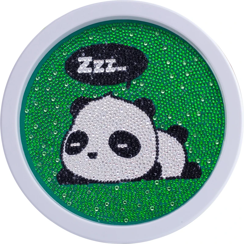 

Diy Crafts 20*20cm Mini White Frame Full Drill Panda Diamond Painting For Kids Toy