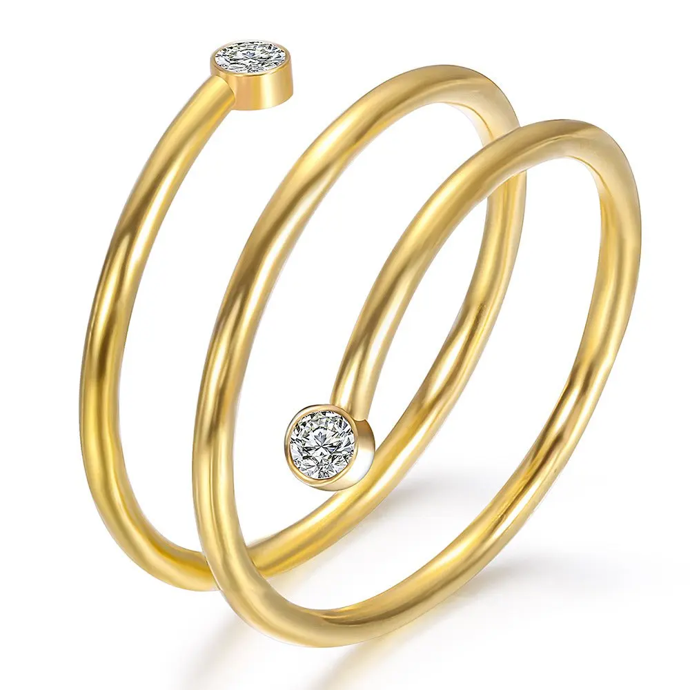 

gold 18k wedding rings women Wire helix wedding rings for men and women