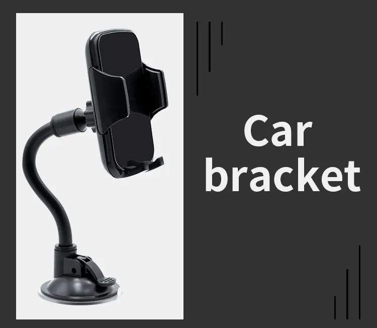 Car Phone Mount Windshield Dashboard Bendable Long Arm Sucker Stand One