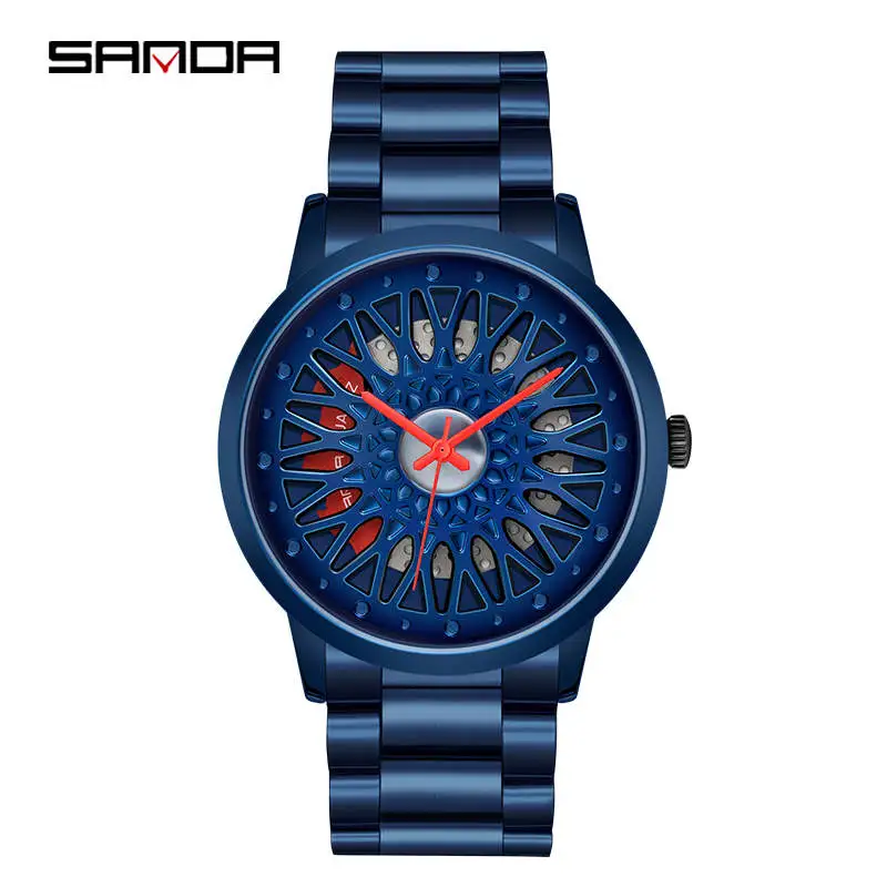 

Sanda P1060 Popular Analog Watches Para Mujer Stainless Steel Men Quartz Wristwatche