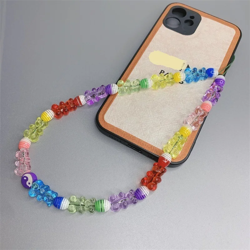 

New Trendy Kawaii Cute Mermaid Phone Lanyard Custom Bear Wallet Phone Chain For Girls Women