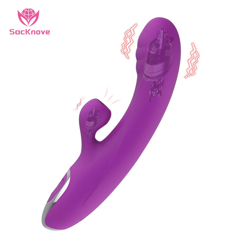 

SacKnove Waterproof 12 Speed Breast Sucker Dildo Nipple Stimulation Vagina G Spot Clit Sucking Vibrator For Women