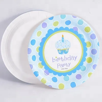 

Colorful Eco-Friendly Disposable Paper Plates, Customized color