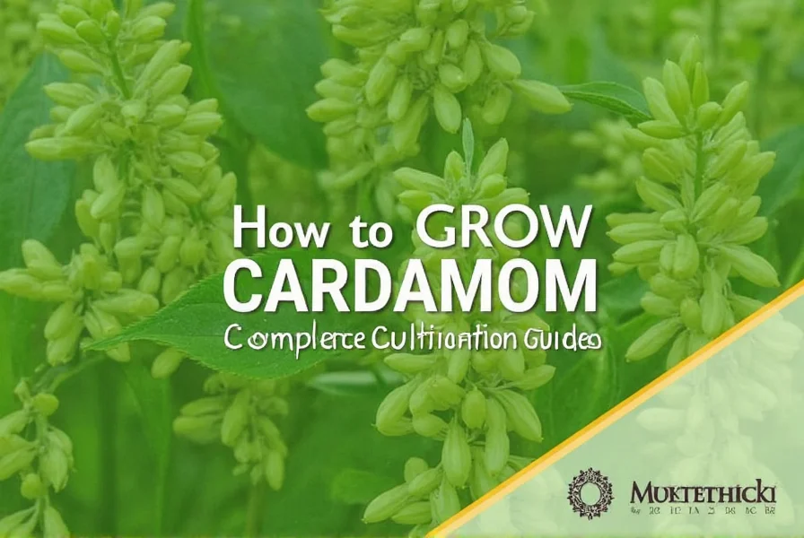 Cardamom plant growing in large container with proper drainage and humidity tray