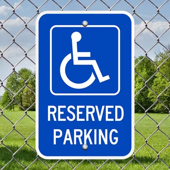 handicap reserved disabled parking sign