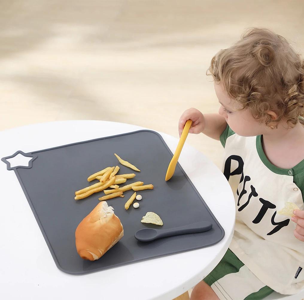 

BPA Free Customize Kids Dining Table Place Mat Baby Silicone Placemat, Customized