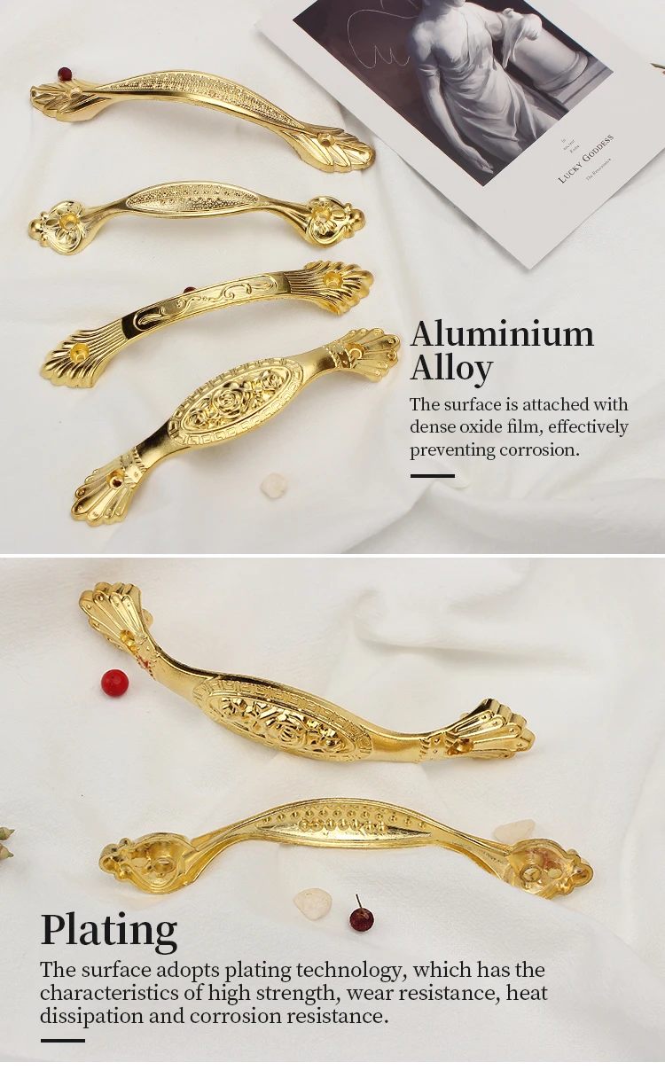BestryGlobal New Arrival Aluminium Alloy metal handle rose gold cabinet handle for middle east curved drawer handles