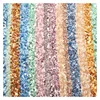 Girls Chantilly Lace fabric With Sequins Polychrome Stripe Dress Foam Sequin Fabric