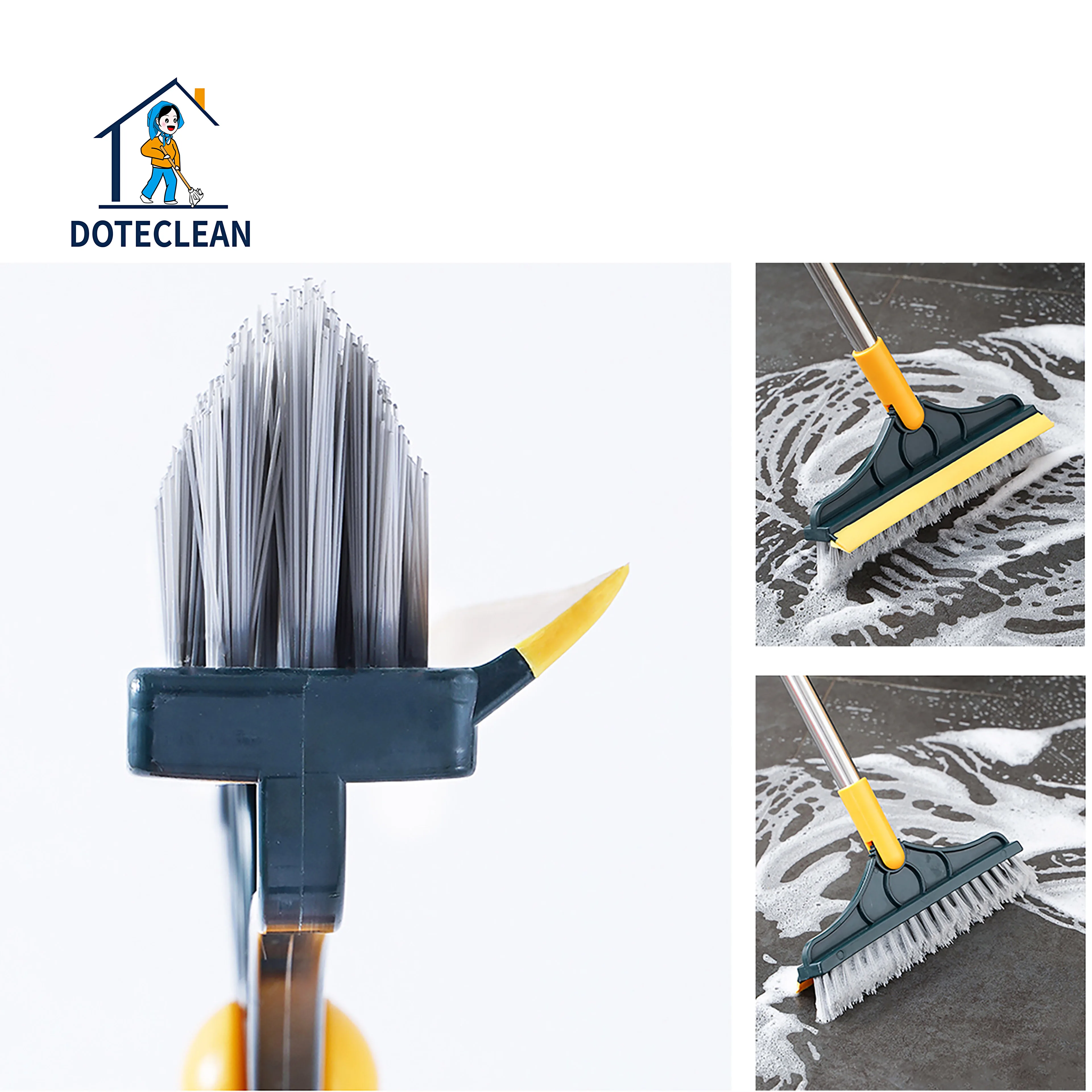 

2021upgraded 2 in 1 long connected handle bristle wall gap dead corners floor cleaning brush